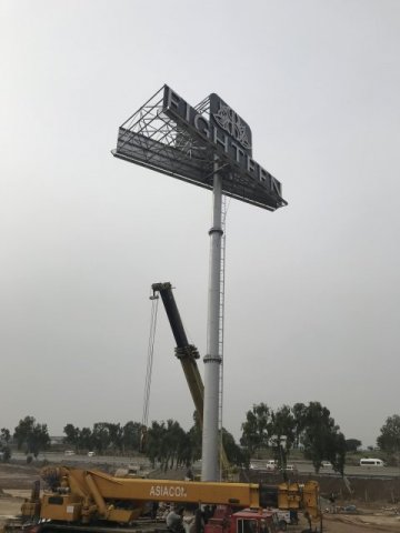 Highest Dual Billboard on Unipole Installed at Eighteen Islamabad